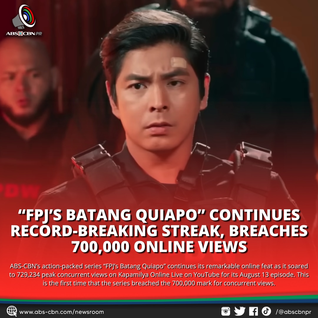 "FPJ's Batang Quiapo" continues recordbreaking streak, breaches